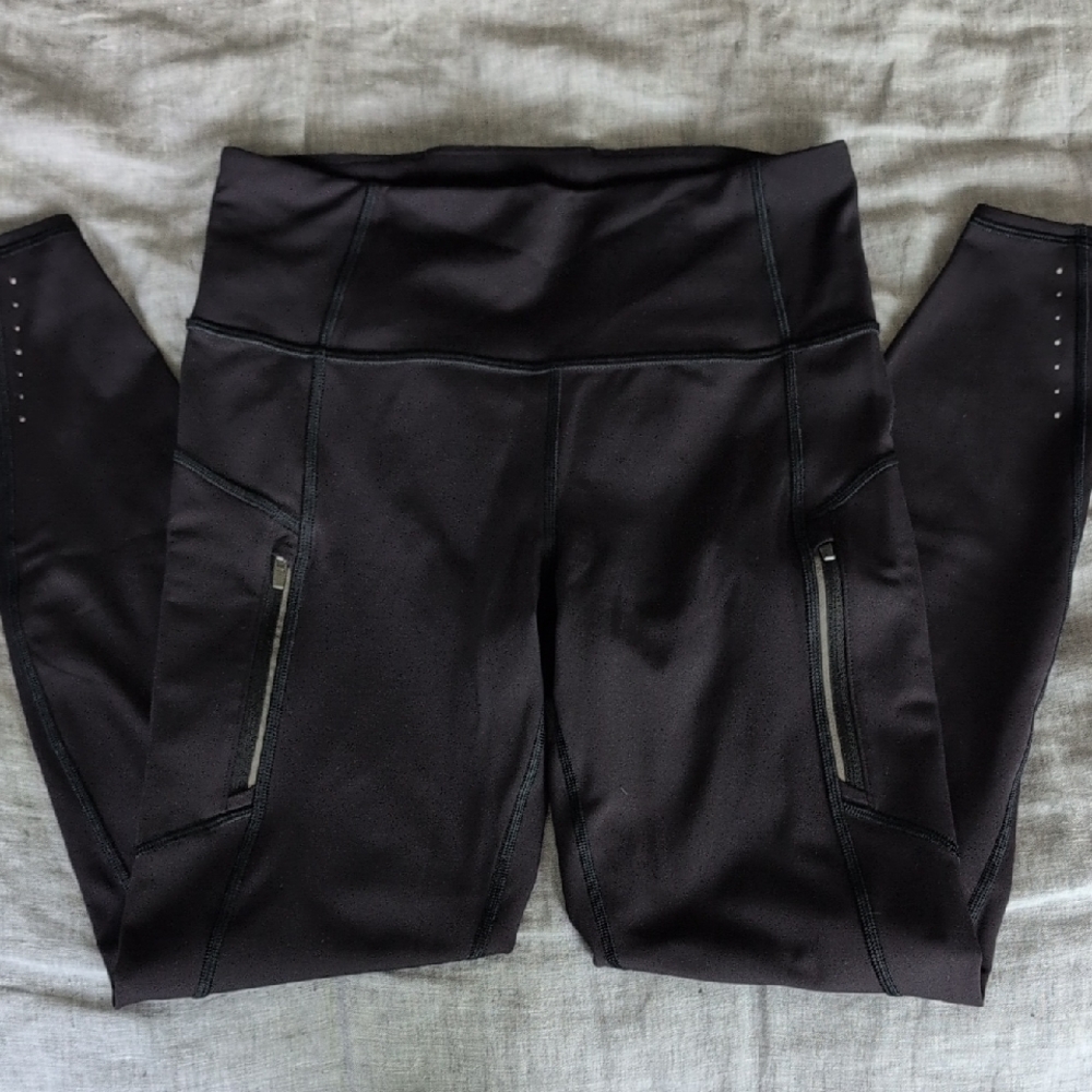 Athleta Black Rainier Leggings In Black